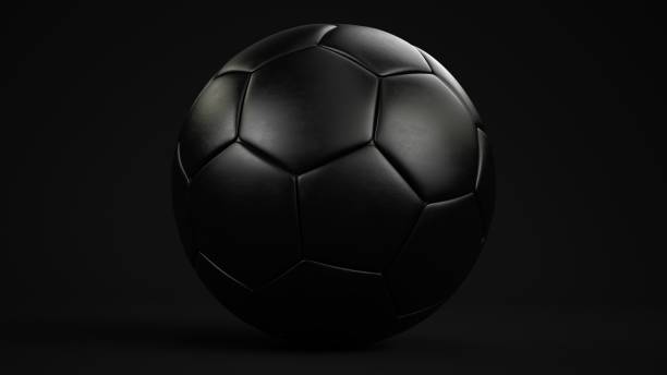 istock Black Football Black Background 1436398403
