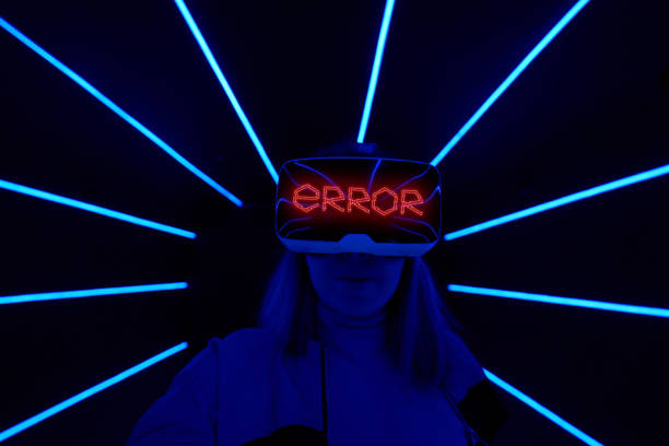 istock Woman is using virtual reality headset to access in metaverse. 1436400345