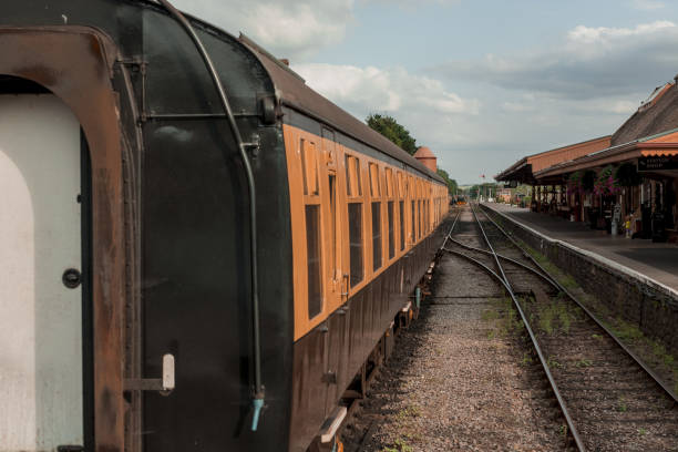 istock Restored Victorian-Era Passenger Rail train at a train station. 1436404833