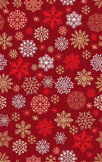 Vector snowflake seamless pattern .
