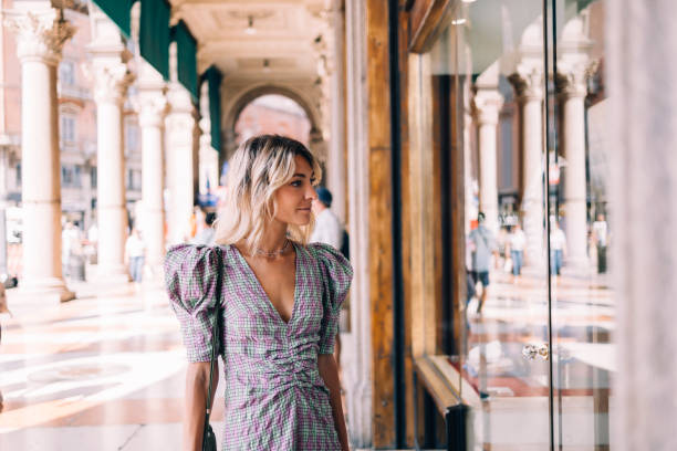 istock A Happy Beautiful Woman Going Shopping 1436412365