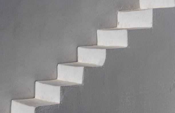 Stairway at the town of Oia on Santorini island