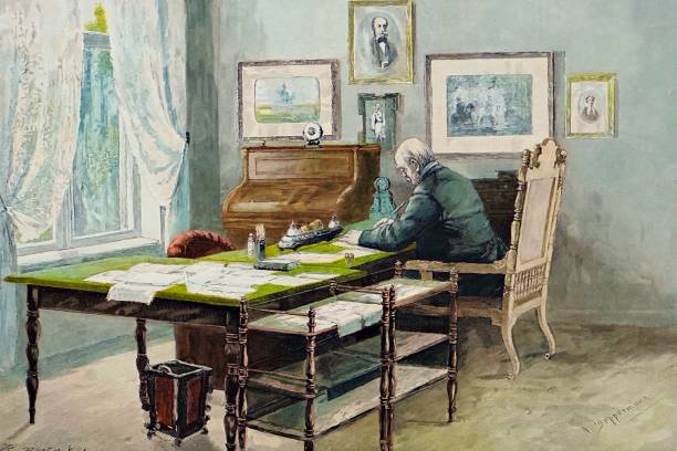istock Otto von Bismarck in his study sitting at the desk 1436426836