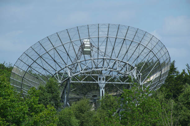 Westerbork, The Netherlands-July 2021; Close up of the dish of Westerbork Synthesis Radio Telescope (WSRT) deployed in linear array built on the site of former WW II Nazi detention and transit camp Westerbork, The Netherlands-July 2021; Close up of the dish of Westerbork Synthesis Radio Telescope (WSRT) deployed in linear array built on the site of former WW II Nazi detention and transit camp world war galaxy stock pictures, royalty-free photos & images