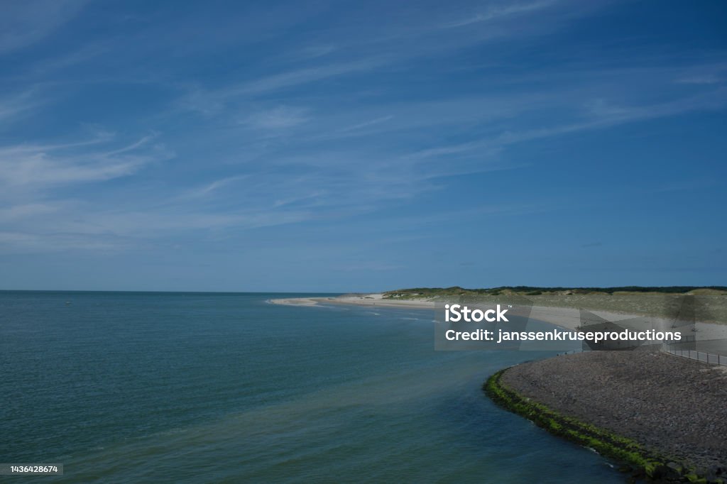 Beach and dunes of Burgh-Haamstede, Schouwen-Duiveland, Zeeland, Netherlands Backgrounds Stock Photo