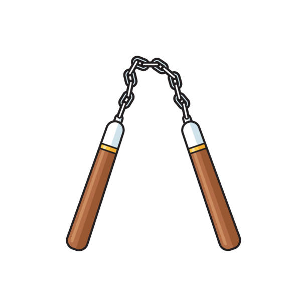 ilustrações de stock, clip art, desenhos animados e ícones de nunchaku - nunchaku