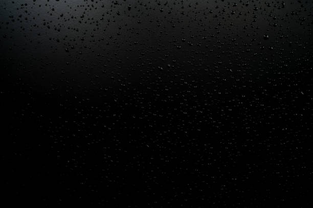 istock Water droplets on the floor with black background 1436444602