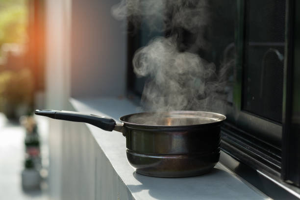 istock the water is boiling in the pot, hot water 1436444804