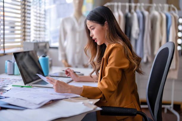 istock Young professional clothes fashion designer 1436445761