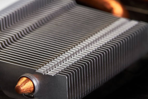 istock Close-up of a part of Radiator for cooling computer hardware elements 1436445791