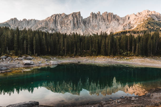 istock Lake Carezza, Dolomites, Italy 1436446942