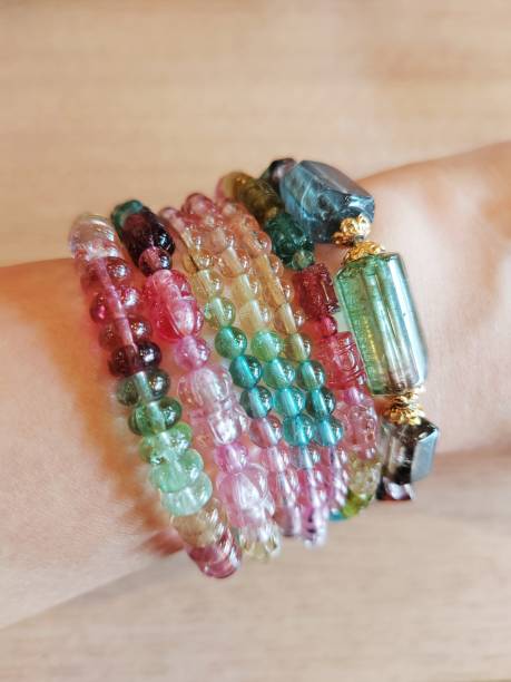 istock Tourmaline Crystal bracelets 1436447287