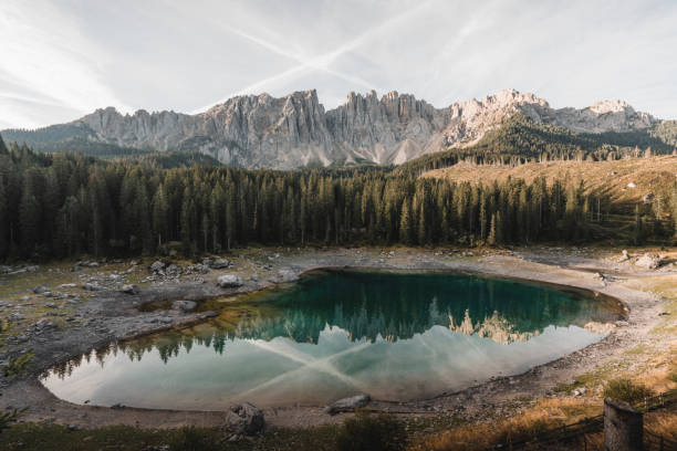 istock Lake Carezza, Dolomites, Italy 1436447504