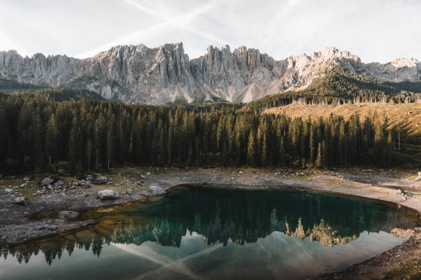 istock Lake Carezza, Dolomites, Italy 1436447612