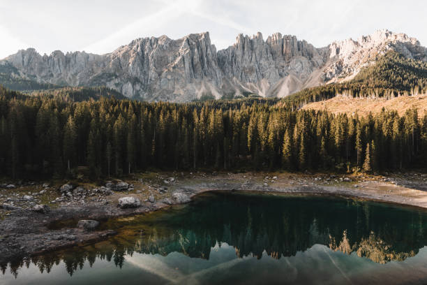 istock Lake Carezza, Dolomites, Italy 1436447683