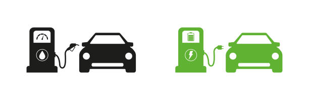 인쇄  - gas fuel pump symbol gasoline stock illustrations