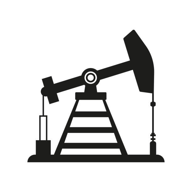 ilustrações, clipart, desenhos animados e ícones de imprimir  - sonda petrolífera