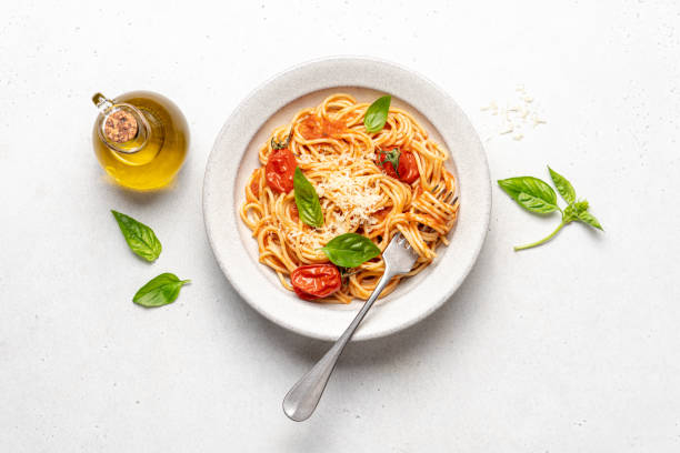 istock Traditional Italian pasta with tomato sauce 1436450812