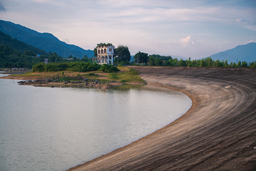 Water irrigation from Suoi Dau lake - a water reserve lake of Suoi Cat, Cam Lam town, Khanh Hoa province, central Vietnam