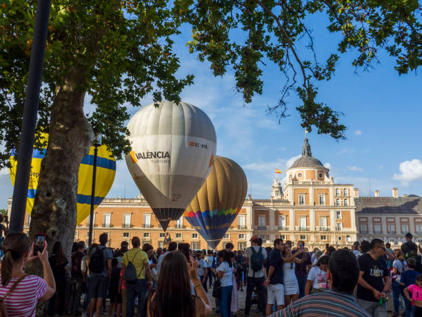 Umbria, Italy:Hot air balloon in flight at dawn