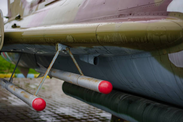 istock Fake rockets on an fighter jet plane 1436454250