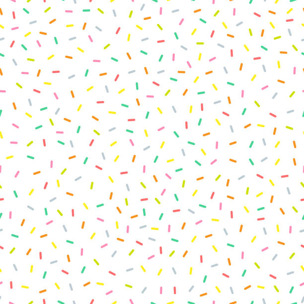 posypuje bezszwowy wzór. - sprinkles isolated white multi colored stock illustrations