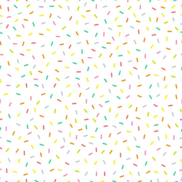 Vector illustration of Sprinkles seamless pattern.
