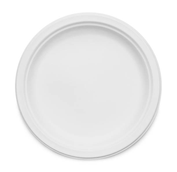Thick Paper Plate Top View stock photo
