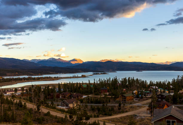 Beautiful Autumn Sunset on Granby Lake in the Colorado Rocky Mountains