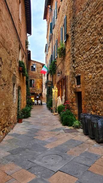 Florence Italy capital of Firenze View Small village Tuscany walkway small town world travel Europe stock photo