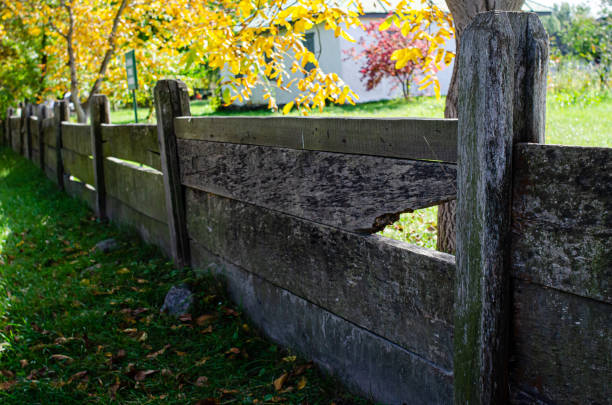 istock Old wooden fence. 1436461199