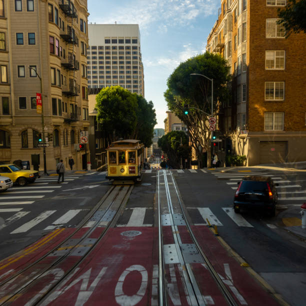 istock Passing A Trolley Car in San Francisco 1436461204