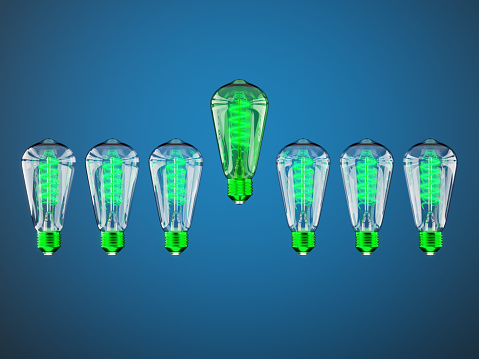 green Environmental Conservation Ecologic Concept Creative Light Bulb
