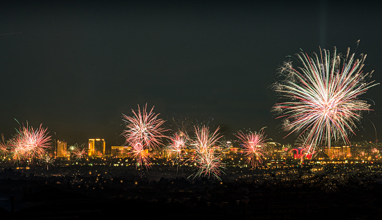 Las Vegas New Year Celebration Fireworks Display