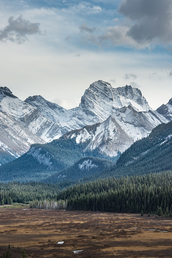 Banff Mountains Capped in Snow