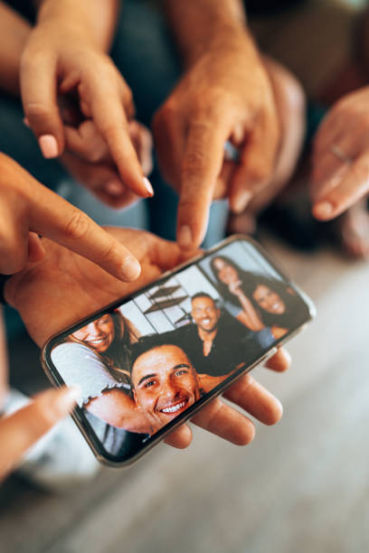 istock sharing the selfie on the social media 1436470652