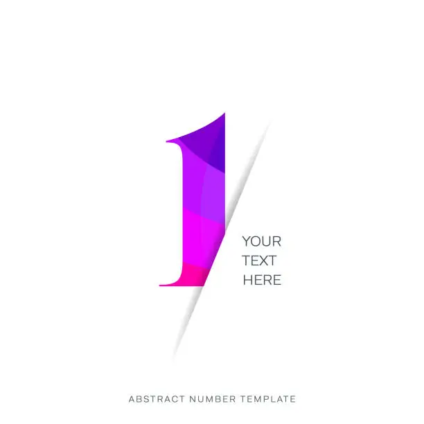 Vector illustration of Abstract number template. Anniversary number template isolated, anniversary icon label, anniversary symbol vector stock illustration