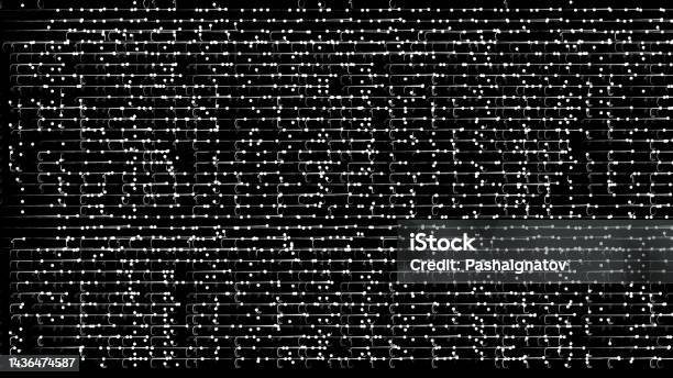 Array Of Binary Code On Dark Background Stock Illustration - Download ...