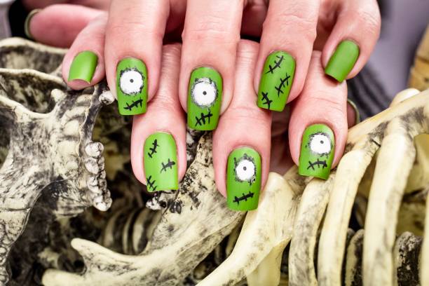 istock Halloween Monster Nail Art Design 1436497873