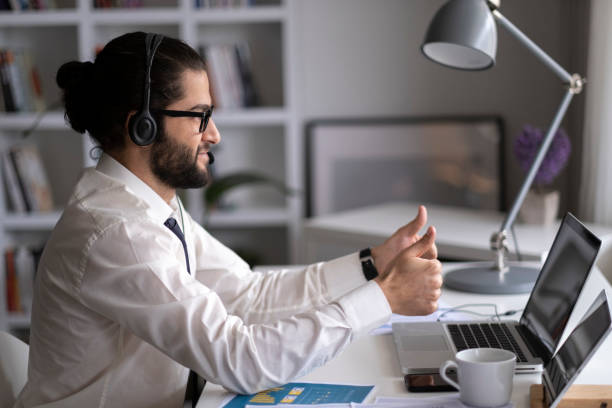 istock Businessman working at home with pajamas 1436505667