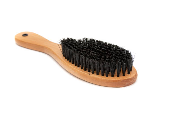 istock Wooden brush isolated on white background. 1436507021