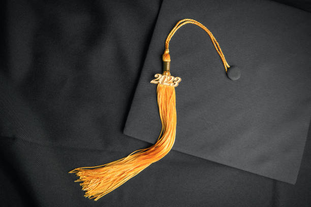 Class of 2023 Tassel and Cap Close Up stock photo