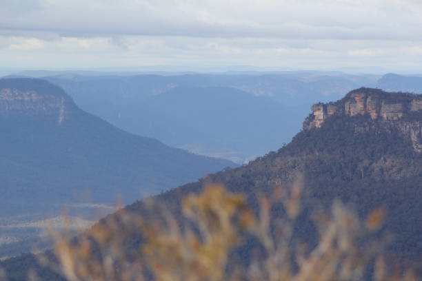 istock Blue Mountains with clouds and rocks 1436523137