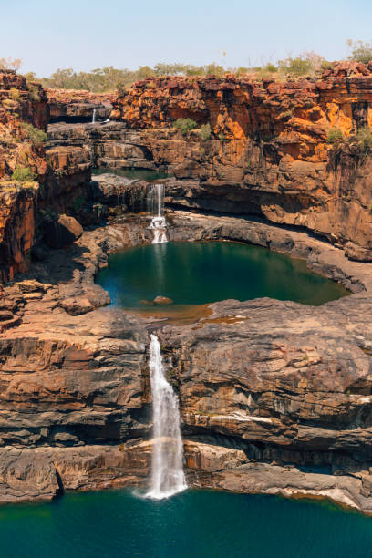 mitchell falls, mitchell plateau, the kimberley, australia occidentale - mittchell falls foto e immagini stock
