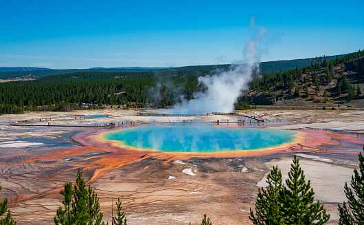 Amazing colors. Grand Prismatic Spring. Yellowstone