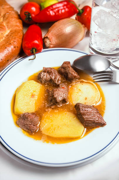 Potato dish with boiled meat. It is one of the traditional dishes that Turks love.