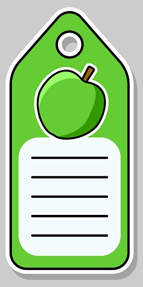 Notes Label Cartoon Cartoon Apple Notebook Label Note Label Vector Stickers Stock ...