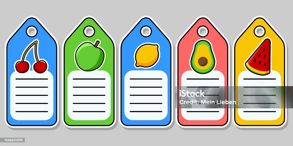 Notebook Label Set Note Label Vector Stickers Stock Illustration ...