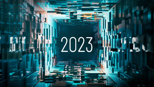 abs 2023 rok tło technologiczne - year to date zdjęcia i obrazy z banku zdjęć