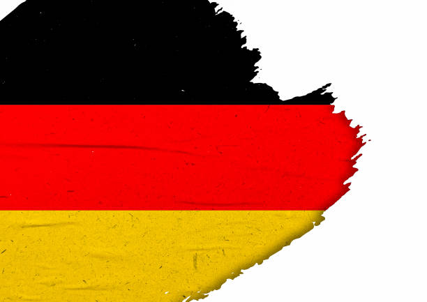 istock Abstract Germany flag with ink brush stroke effect 1436546887